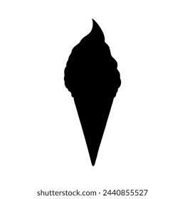 silhouette of a Ice Cream side view