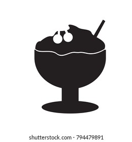 Silhouette of an ice cream, Vector illustration