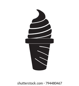 Silhouette of an ice cream, Vector illustration