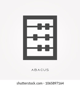 Silhouette icon abacus
