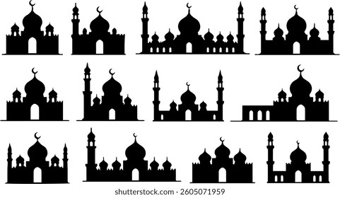 silhouette icon about ramadan , vector illustration