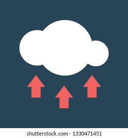 Silhouette icon absorption of moisture