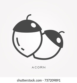 Silhouette icon acorn