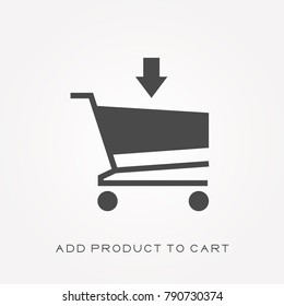 Silhouette icon add product to cart