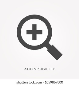 Silhouette icon add visibility
