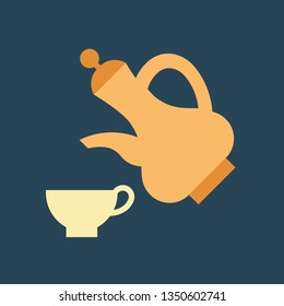 Silhouette icon aftafa with cup