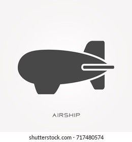 Silhouette icon airship