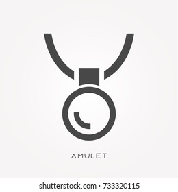 Silhouette icon amulet