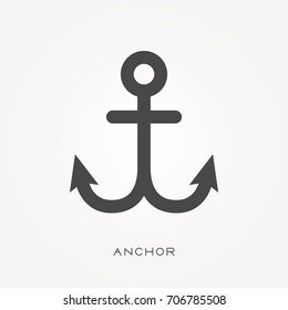 Silhouette icon anchor