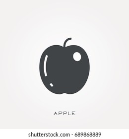 Silhouette icon apple