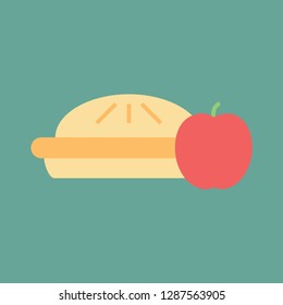 Silhouette icon apple pie