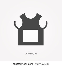 Silhouette icon apron