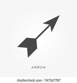 Silhouette icon arrow