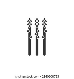 Silhouette icon of asparagus. Asparagus icon. Fresh, vegetable, green and whole. 