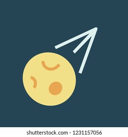 Silhouette icon asteroid