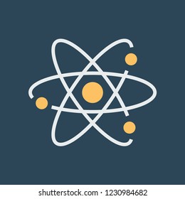 Silhouette icon atom