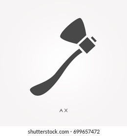 Silhouette icon ax