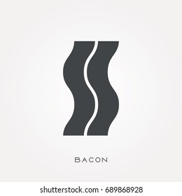 Silhouette icon bacon