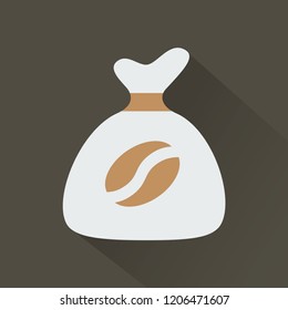 Silhouette icon bag of coffee