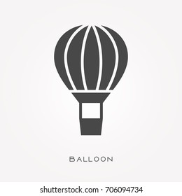 Silhouette icon balloon