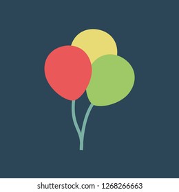 Silhouette icon balloons