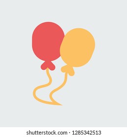 Silhouette icon balloons