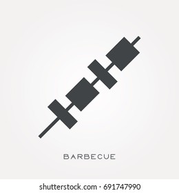 Silhouette icon barbecue