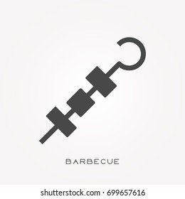 Silhouette icon barbecue