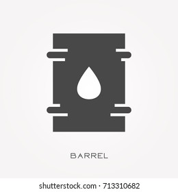 Silhouette icon barrel