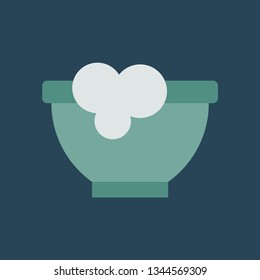 Silhouette icon basin with foam