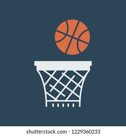 Silhouette icon basketball