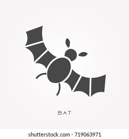 Silhouette icon bat