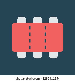Silhouette icon beef ribs