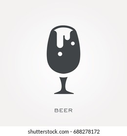 Silhouette icon beer