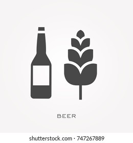 Silhouette icon beer