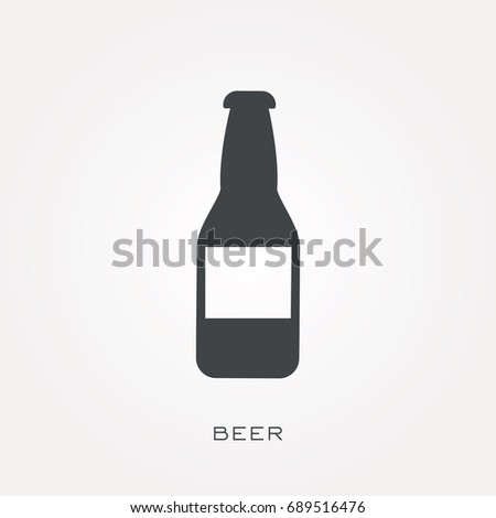 Silhouette icon beer