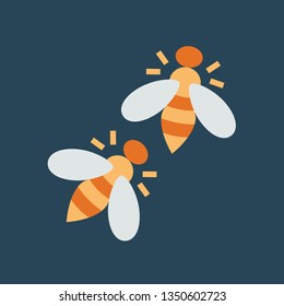 Silhouette icon bees