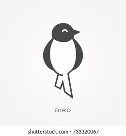 Silhouette icon bird