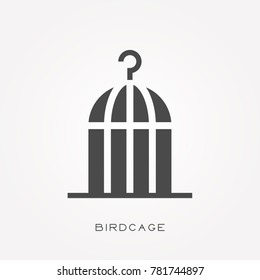Silhouette icon birdcage
