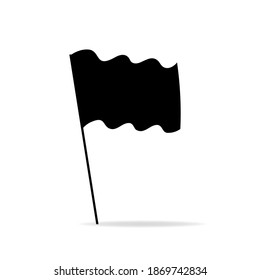 Silhouette icon black flags for decoration graphic. Modern flat illustration.