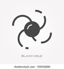 Silhouette Icon Black Hole Stock Vector (Royalty Free) 1230984694 ...