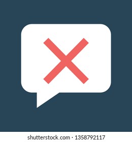 Silhouette icon blocked chat