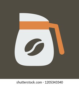 Silhouette icon boiled coffee