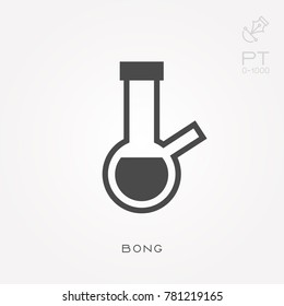 Silhouette icon bong