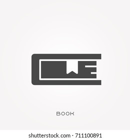 Silhouette icon book