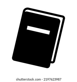 Silhouette icon of a book. Reading and dictionary. Vector.