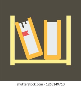 Silhouette icon bookshelf