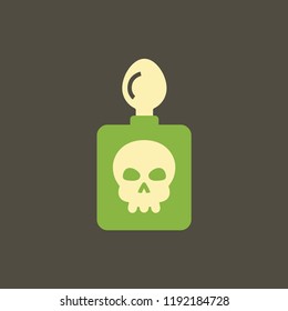 Silhouette icon bottle of poison