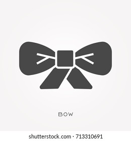 Silhouette icon bow
