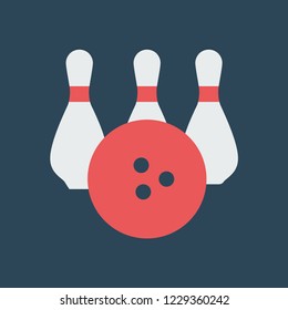 Silhouette icon bowling